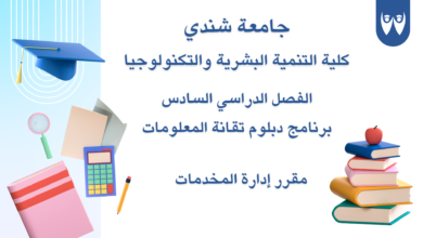 كلية التنمية البشرية والتكنولوجيا - جامعة شندي Faculty of Human Developmental and Technology - Shendi University